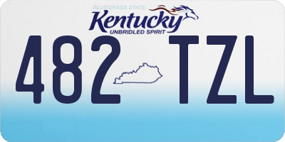 KY license plate 482TZL