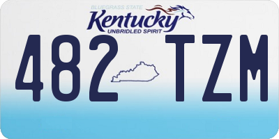 KY license plate 482TZM