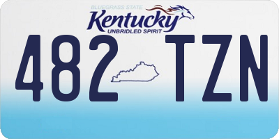 KY license plate 482TZN