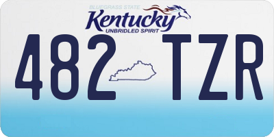 KY license plate 482TZR