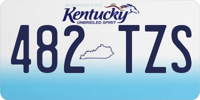 KY license plate 482TZS