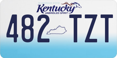 KY license plate 482TZT