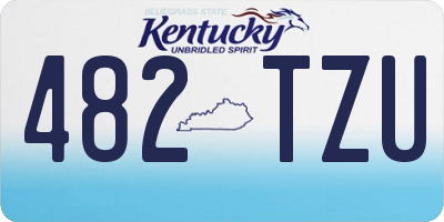 KY license plate 482TZU