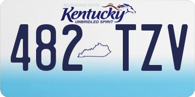 KY license plate 482TZV