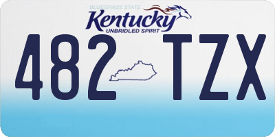 KY license plate 482TZX