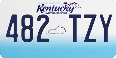 KY license plate 482TZY