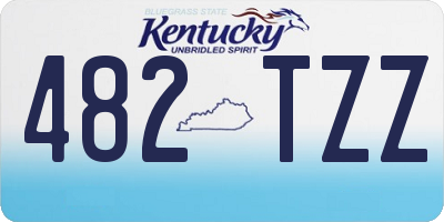 KY license plate 482TZZ