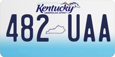 KY license plate 482UAA