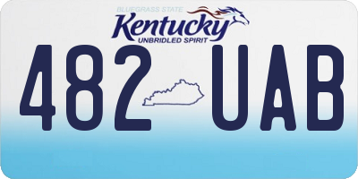 KY license plate 482UAB