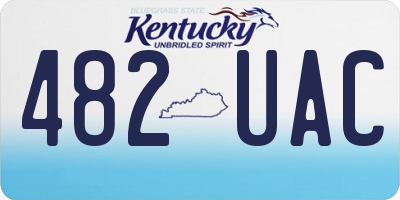 KY license plate 482UAC