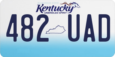 KY license plate 482UAD
