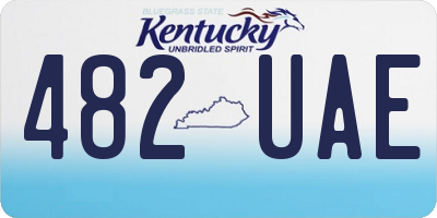 KY license plate 482UAE