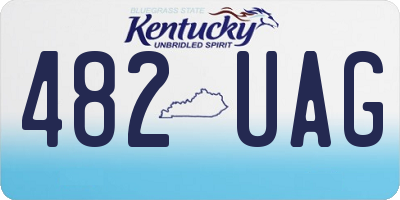 KY license plate 482UAG