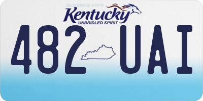 KY license plate 482UAI