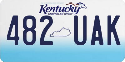 KY license plate 482UAK