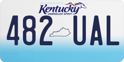KY license plate 482UAL