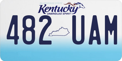 KY license plate 482UAM
