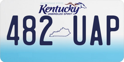 KY license plate 482UAP