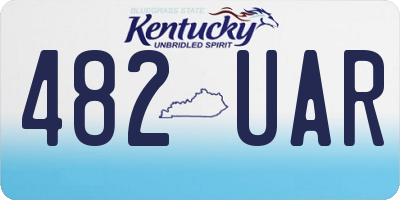 KY license plate 482UAR