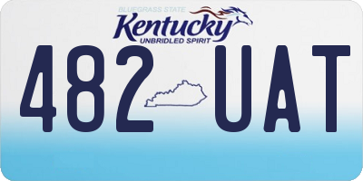 KY license plate 482UAT