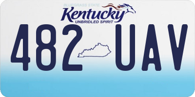 KY license plate 482UAV