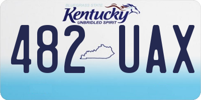 KY license plate 482UAX