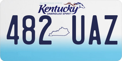 KY license plate 482UAZ