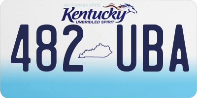 KY license plate 482UBA