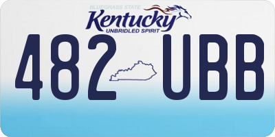KY license plate 482UBB