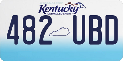 KY license plate 482UBD