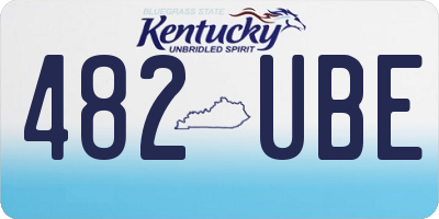 KY license plate 482UBE