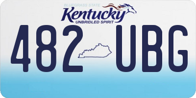 KY license plate 482UBG