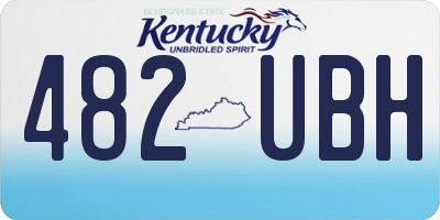KY license plate 482UBH