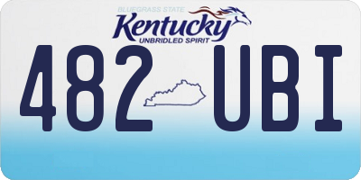 KY license plate 482UBI