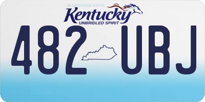 KY license plate 482UBJ