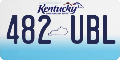 KY license plate 482UBL