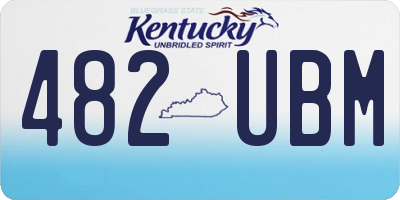 KY license plate 482UBM