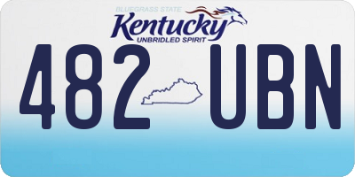 KY license plate 482UBN
