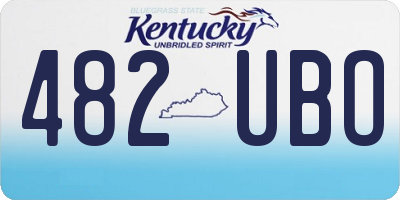 KY license plate 482UBO