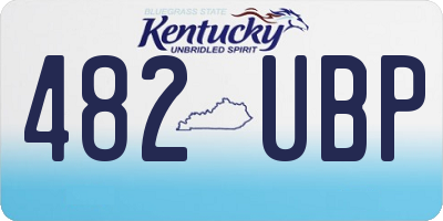 KY license plate 482UBP