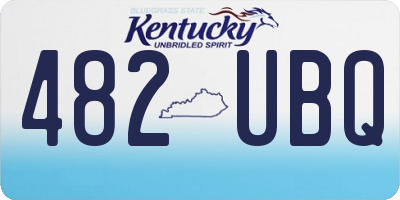 KY license plate 482UBQ