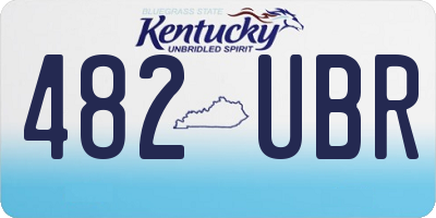 KY license plate 482UBR