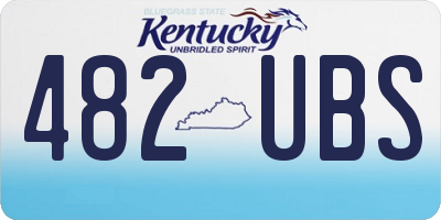 KY license plate 482UBS