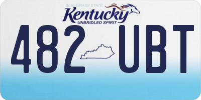 KY license plate 482UBT