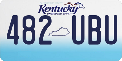 KY license plate 482UBU