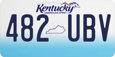 KY license plate 482UBV