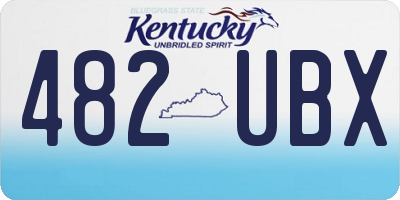 KY license plate 482UBX