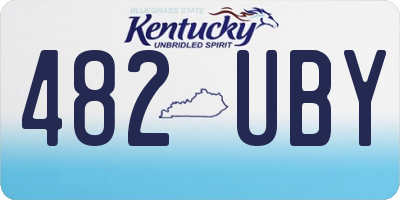KY license plate 482UBY