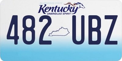 KY license plate 482UBZ