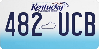 KY license plate 482UCB